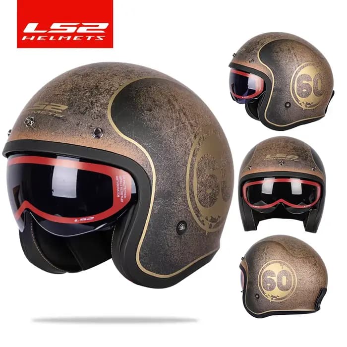 Casque de moto vintage LS2 Spitfire