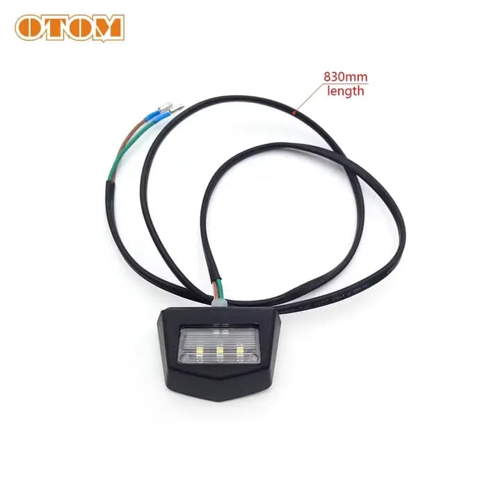 OTOM 19-21 moto garde-boue arrière feu arrière 12V LED feu arrière frein arrêt plaque d'immatriculat