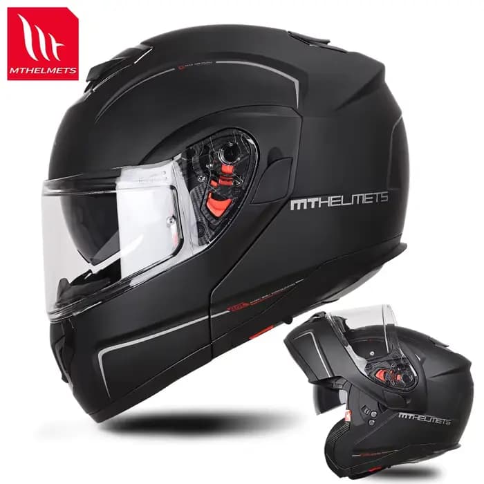 Casque de Moto d'origine MTHELMETS Capacete MT ATOM SV casques modulaires hommes femmes Double lentilles