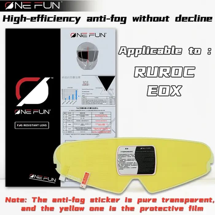 Visière Anti-buée pour casque de moto