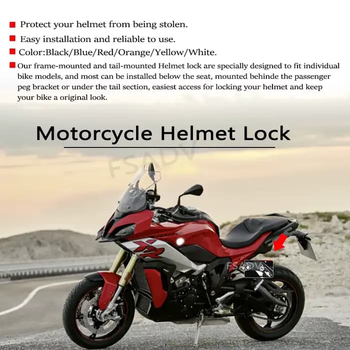 Crochet de verrouillage de casque de moto pour BMW