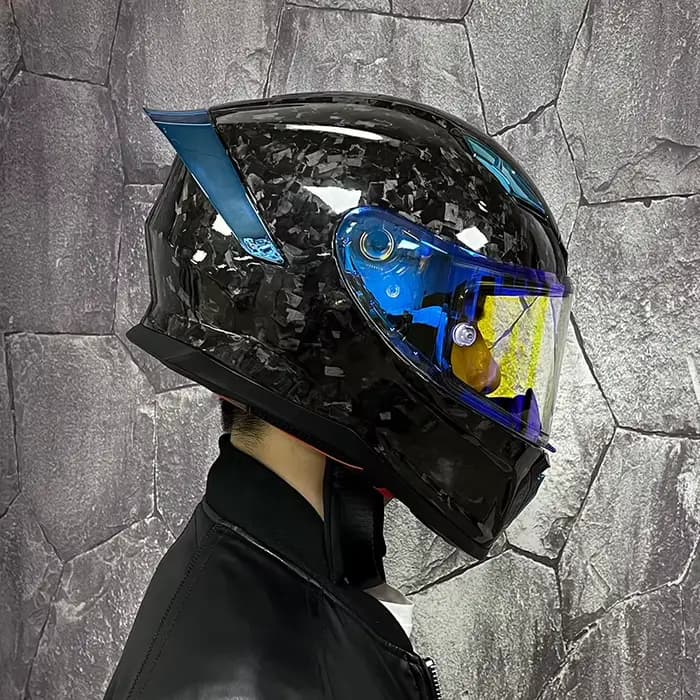 Casque de moto en fibre de carbone Orz-MT30