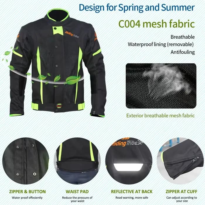 Veste de moto d'été imperméable et respirante
