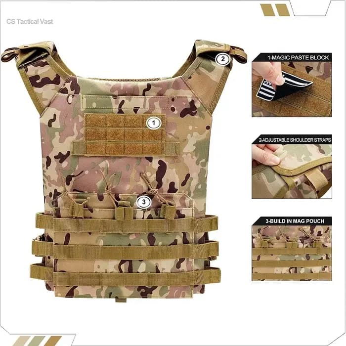 Gilet tactique, gilet de protection pour la sécurité, gilet de combat, gilet de protection pour la chasse, gilet de sécurité pour activités de plein air, gilet pour jeux de type CS, gilet pour entraîn