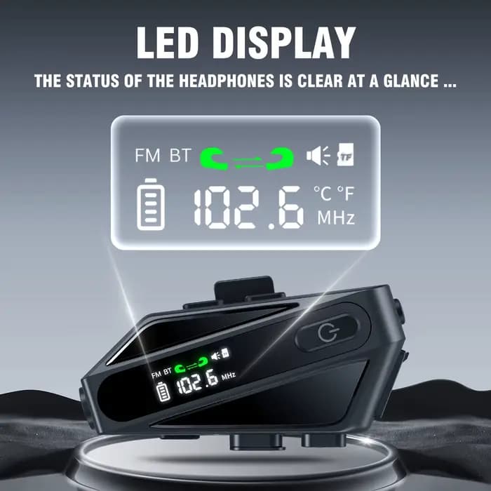 Interphone Bluetooth pour casque de moto C6
