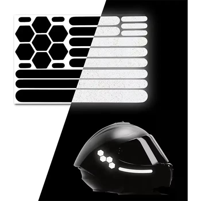 Autocollants réfléchissants pour casques de moto