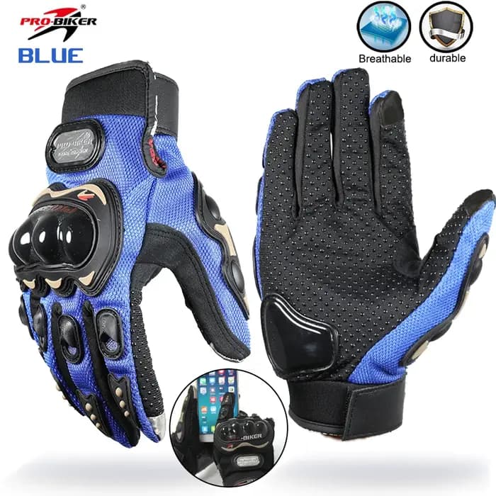 Gants de moto pro-biker, doigt complet, antidérapants, cyclisme, vélo, course