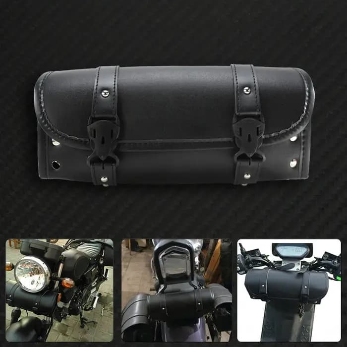 Sacs à outils de rangement de queue de moto, sac latéral noir et marron, sacs de fourche pour Harley Touring Softail Sportster ocia Yamaha et Honda