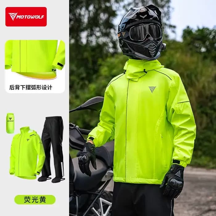 Combinaison de pluie pour moto Motowolf