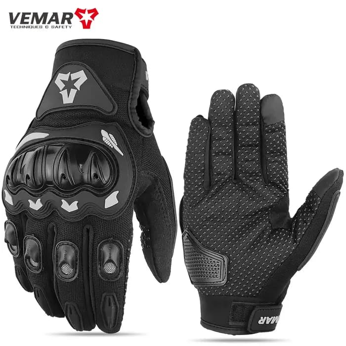 Gants de moto d'été hommes femmes doigt complet écran tactile gants de course de Motocross moto vélo
