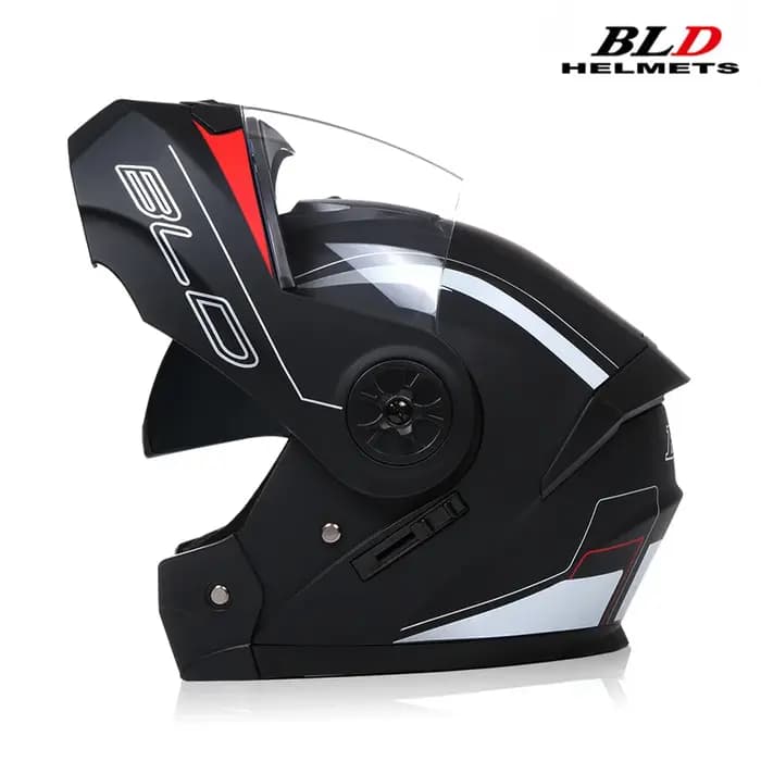 BLD personnalisé Moto casque intégral hommes femmes mode double lentille casques Motocross course modulaire rabattable