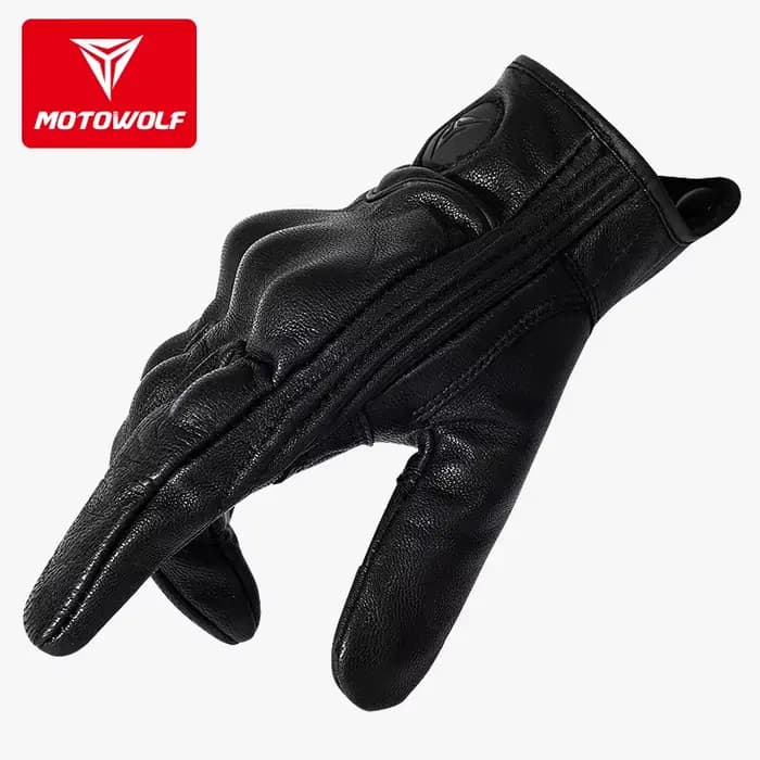 Gants de moto en cuir véritable