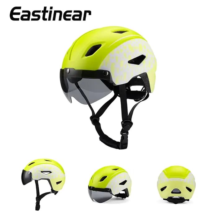 Eastinear casque de vélo pour enfants avec lunettes magnétiques léger respirant Sports de plein air