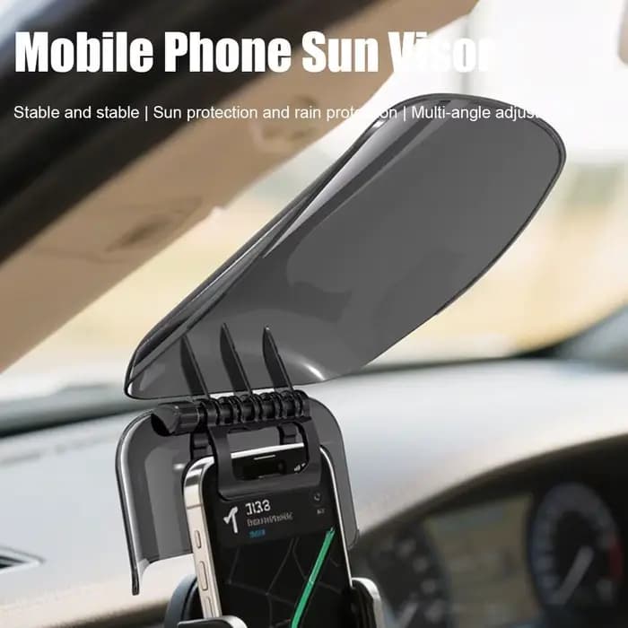 Support de téléphone pour moto avec pare-soleil extensible