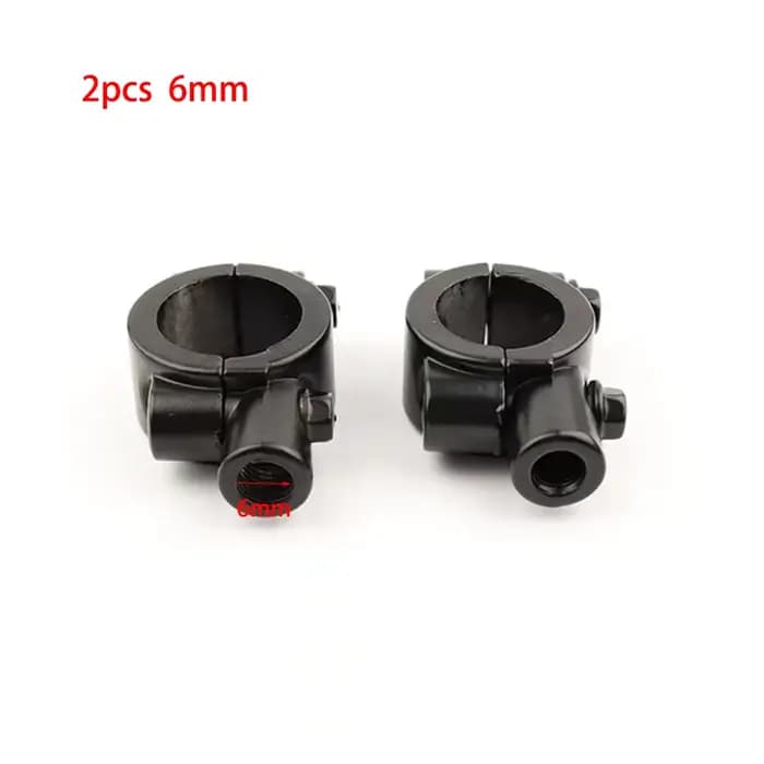 2 pièces 22mm guidon 10mm 8mm 6mm filetage moto miroir montage pince rétroviseur support adaptateur noir