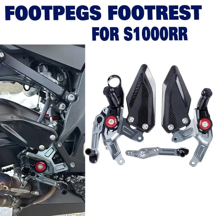 Repose-pieds réglables en fibre de carbone pour moto BMW S1000RR S 1000 RR 2015-2018