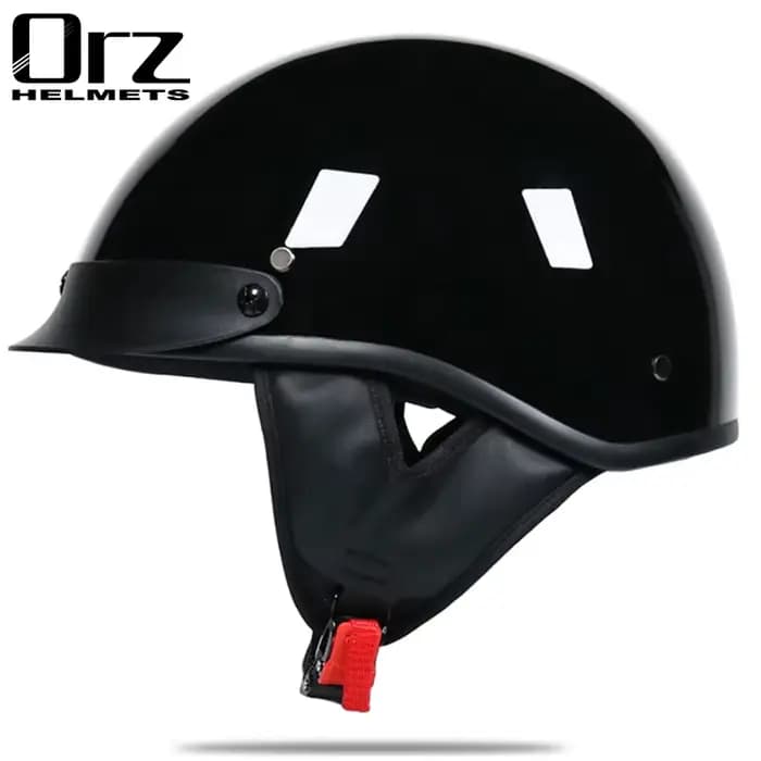 VOSS vintage moto rcycle casque rétro scooter demi-casque avec visière d'objectif intégrée casque mo