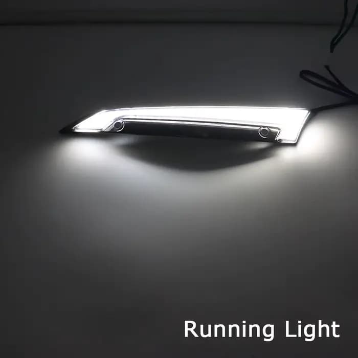 Lampes décoratives de pare-brise de traceur chromé/noir de moto, feux de jour et clignotants pour Ha