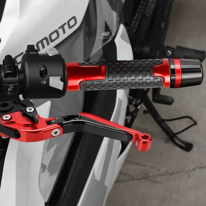 Leviers d'embrayage de frein réglables en aluminium CNC pour moto, extrémités de poignée de guidon,