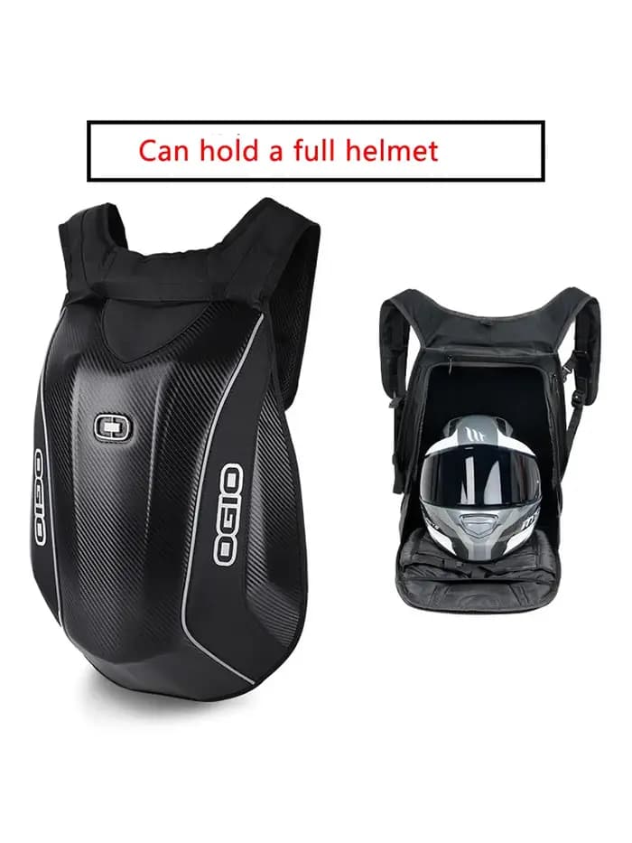 48L extensible étanche Moto coque rigide sacs à dos MX Motocross fibre de carbone sac à dos