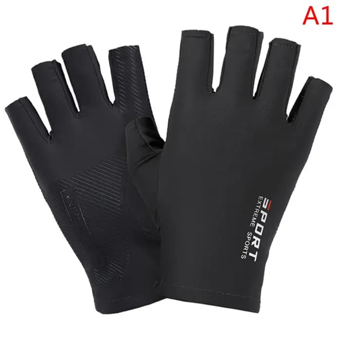 1 paire de gants de moto respirants en soie glacée