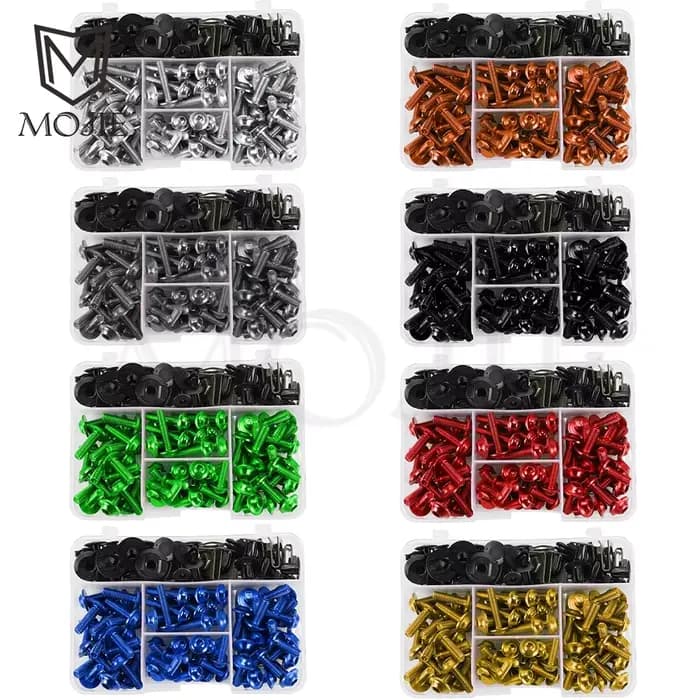 Kit complet de boulons de carénage pour moto