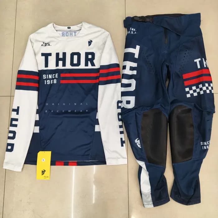 Ensemble de tenue de moto tout-terrain à séchage rapide, pantalon de course de VTT à manches longues