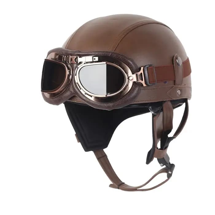 Casque de moto en cuir Vintage Casco