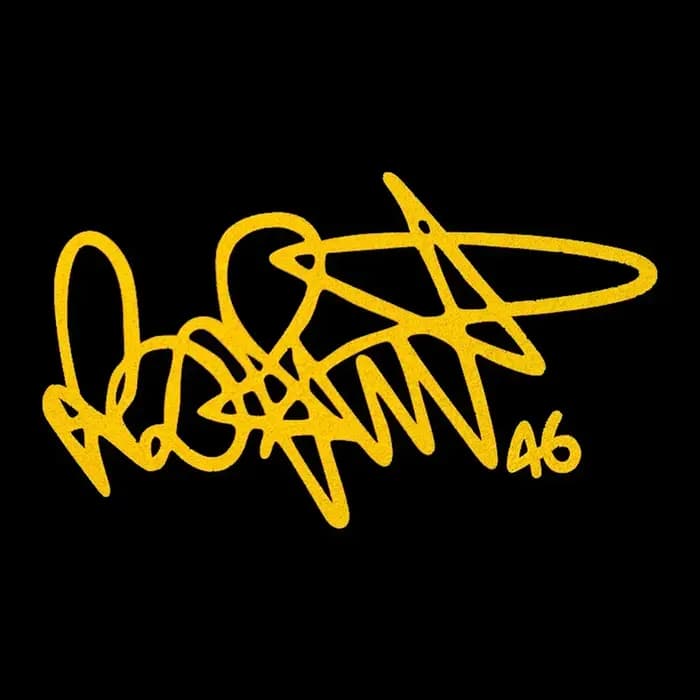 Rossi Signature – autocollant réfléchissant pour moto