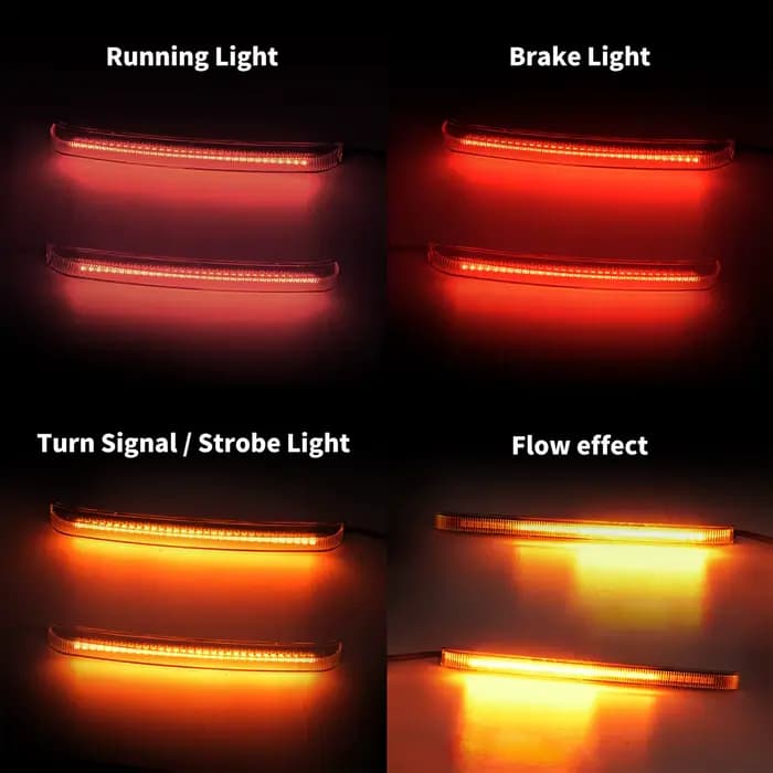 Sac de selle Led pour moto, clignotant coulant, lumière d'accent pour Harley Touring 1997 – 2022 Ele