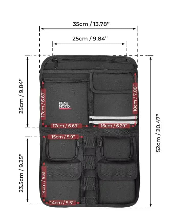 Sacs de rangement pour couvercle de sacoche de moto Road Glide