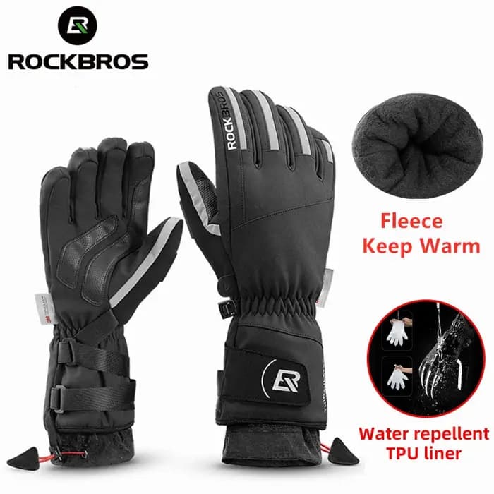 ROCKBROS – gants de Ski, de Snowboard, de moto, d'équitation, d'hiver, coupe-vent, imperméables, unisexe