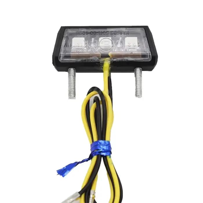 Feu d'immatriculation LED pour motos 12V, feu arrière LED étanche pour permis de moto