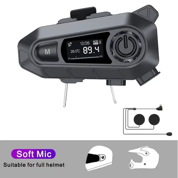 Casque Intercom Bluetooth 5.3 pour Moto, Interphone Sans Fil, Intercomunicador Moto, Étanche, Appel