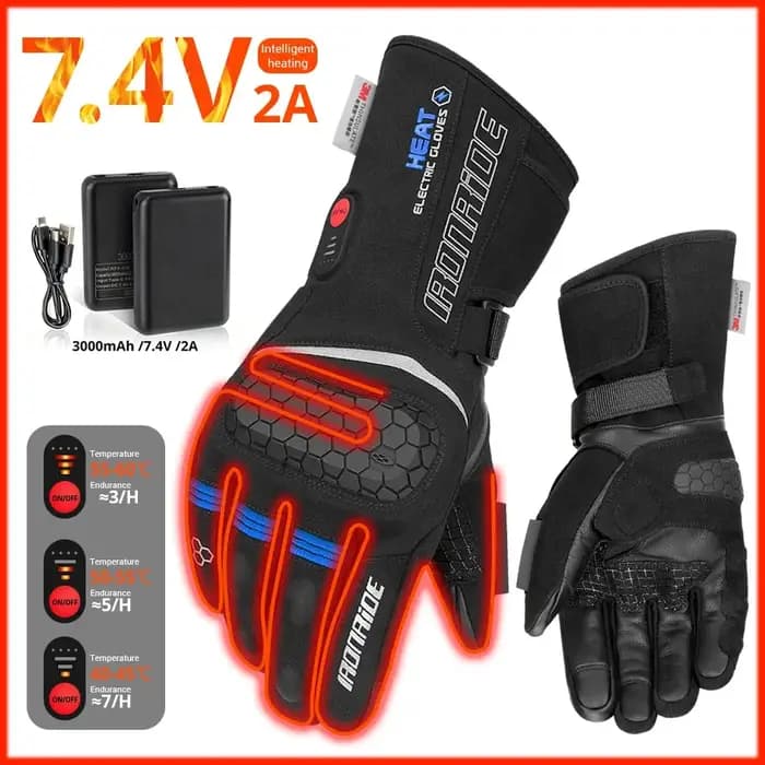 Gants chauffants étanches pour moto
