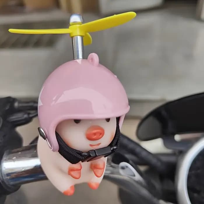 Casque cochon rose et étoile blanche