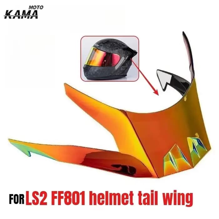 Aile arrière adaptée au casque de moto intégral LS2 FF801