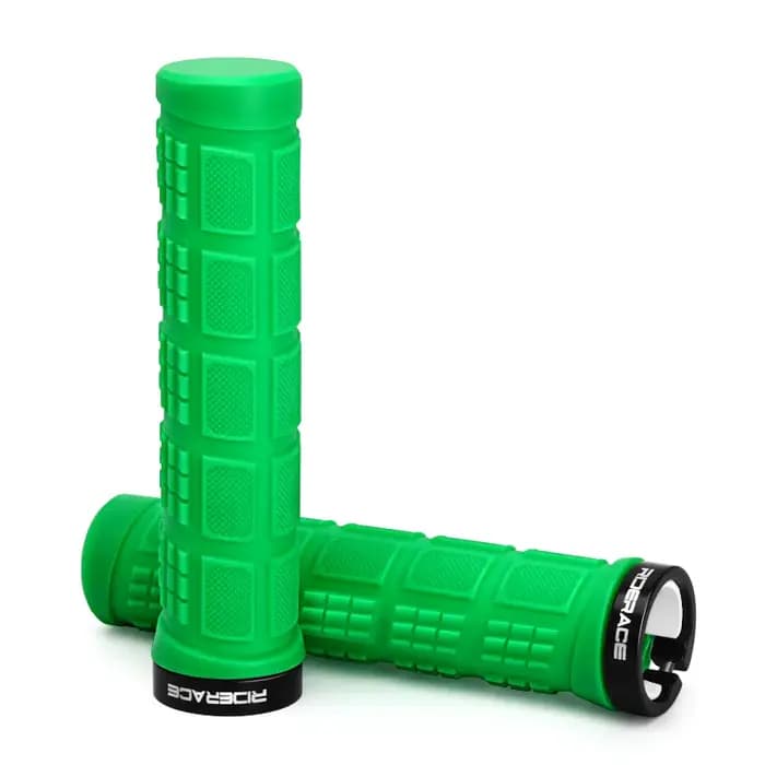 RIDERACE poignées de vélo de montagne anti-dérapant Durable résistant aux chocs en caoutchouc TPR engrenage fixe guidon