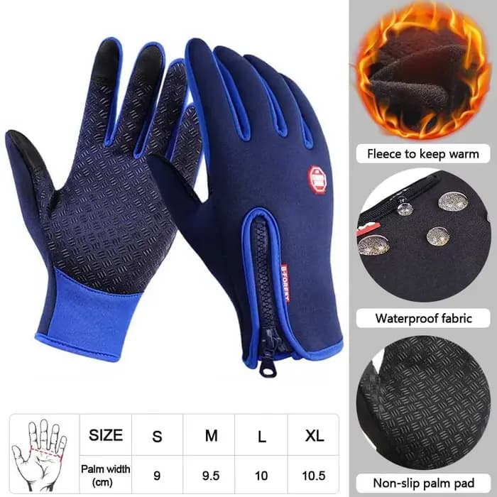 Gants de cyclisme chauds, imperméables, pour vélo, moto, cyclisme, plein air