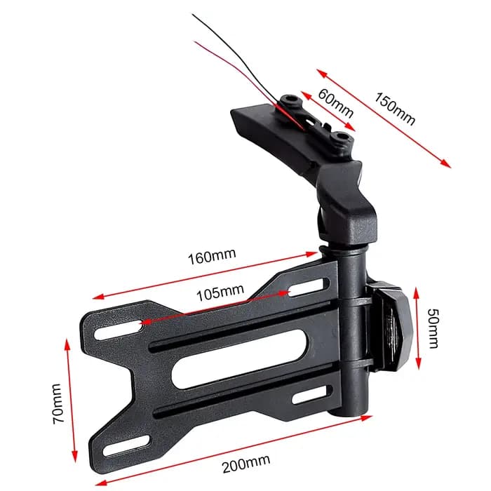 Support de plaque d'immatriculation réglable noir pour moto, pour Indian 2017 – 2023 Scout soixante