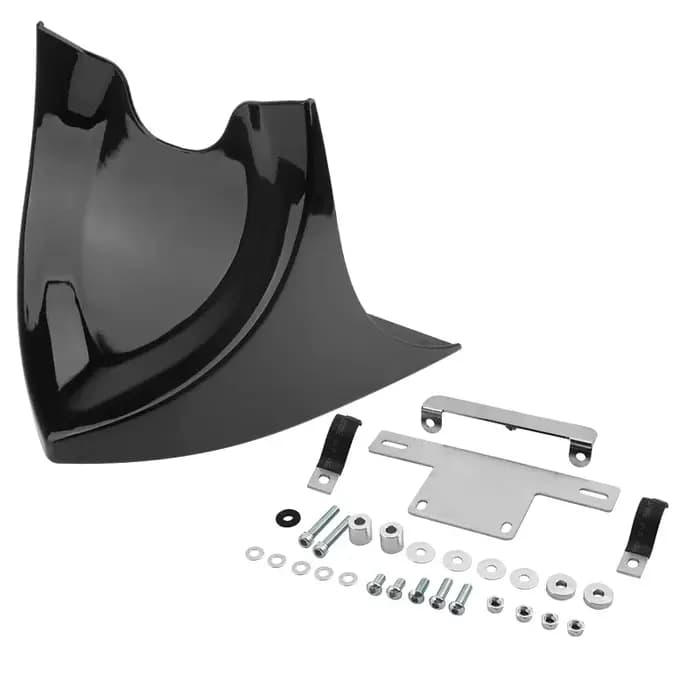 Becquet avant universel de carénage de menton inférieur noir de moto pour Harley Fatboy Softai V-RODSportster XL Touring