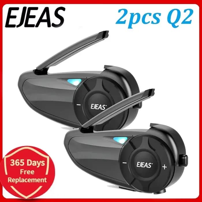 EJEAS Q2 Moto Casque Interphone Bluetooth 5.1