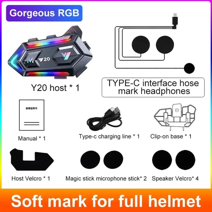 Casque Bluetooth Y20 pour moto