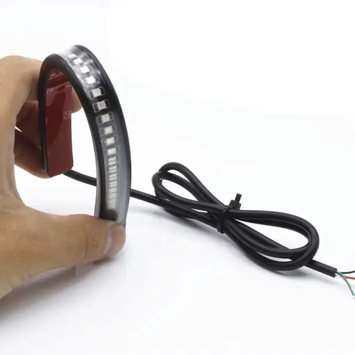 Flexible 48 LED moto barre lumineuse bande frein arrière pour moto Scout lumières lumière pour moto
