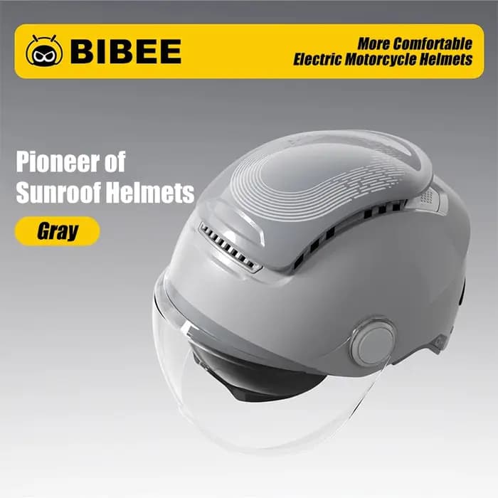 BIBEE 2.0 vélo électrique moto casque été respirant Jet Scooter demi-casques hommes femmes double lentilles 3/4 casques à visage ouvert