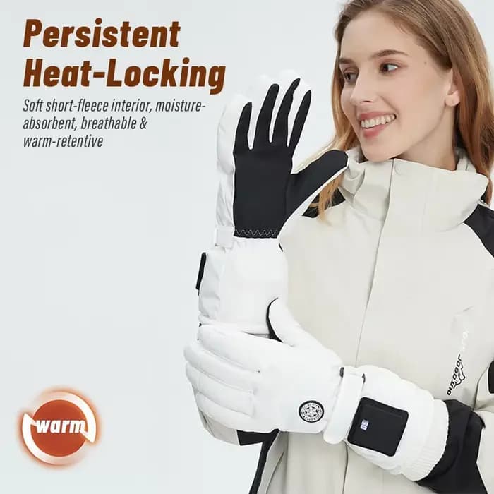 Gants chauffants d'hiver pour hommes et femmes, gants thermiques chauffants pour moto, pour motoneige, coupe-vent, gants chauds et imperméables pour la conduite.