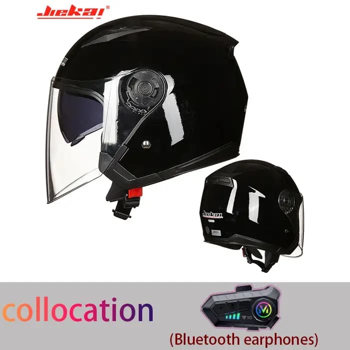 Casque de moto semi-couvert avec pare-soleil intégré