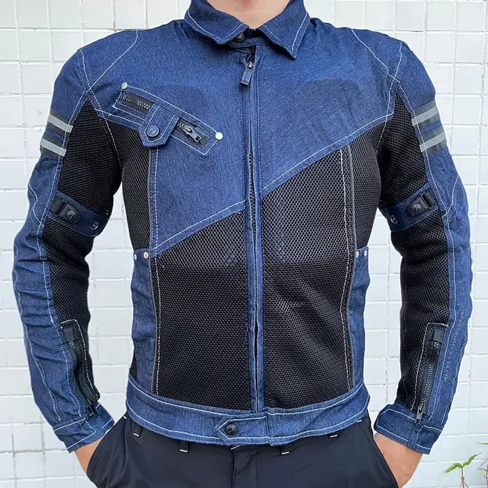 Veste de moto en jean pour hommes