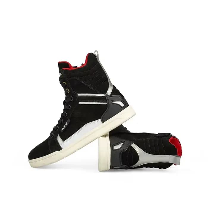 Bottes de moto pour homme en cuir microfibre