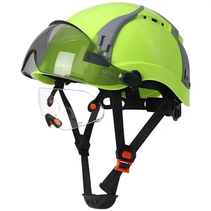 Casque de sécurité en fibre de carbone CE avec double visière